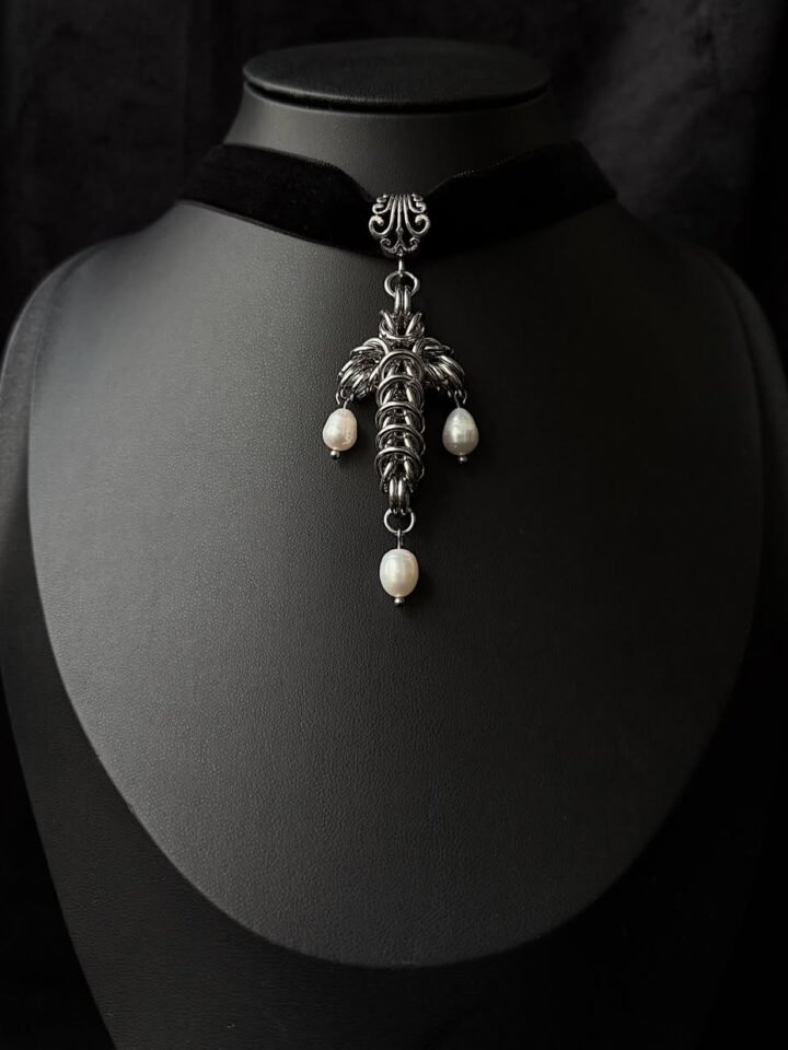Velvet Cross Choker