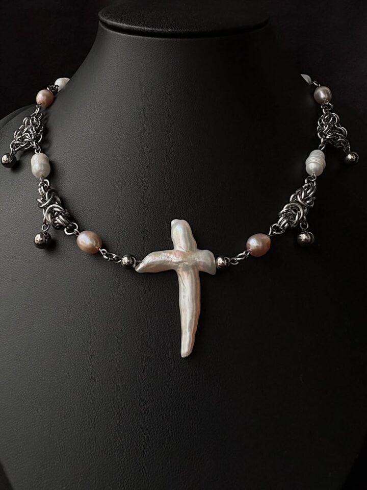 Baroque Cross Necklace