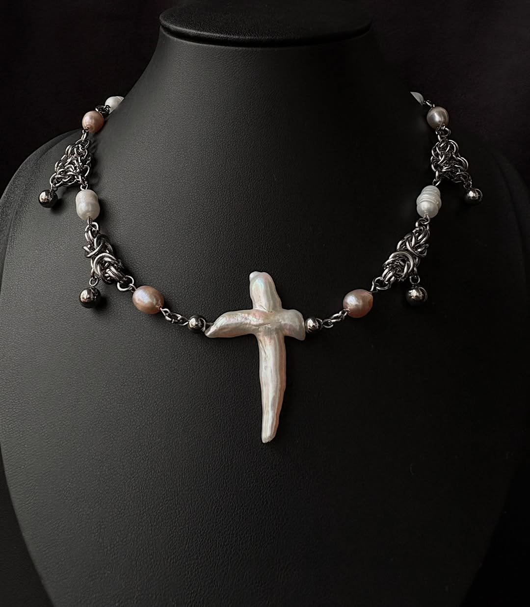 Baroque Cross Necklace