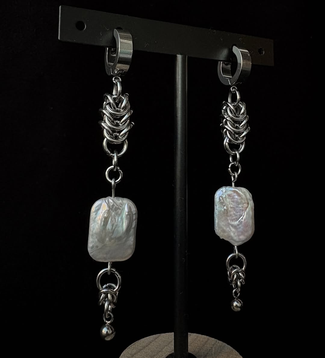 Square Pearl Earrings