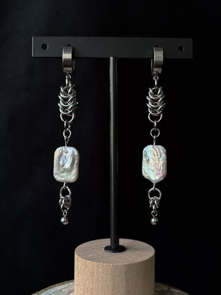 Square Pearl Earrings