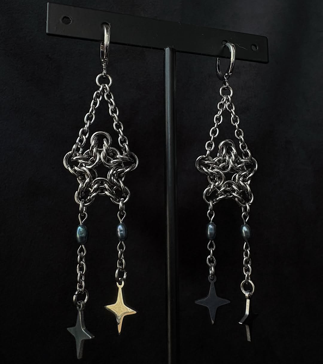 whimsical chainmaille earrings